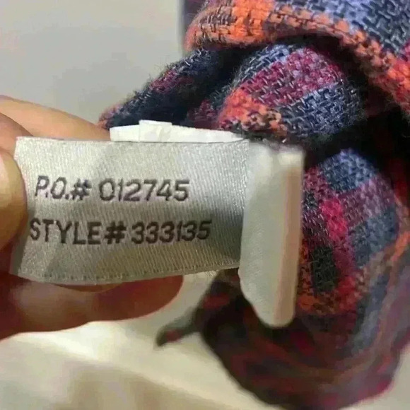 Carbon 2 Cobalt Women Wheaton Plaid Button Down Long Sleeve Shirt Size Small - Picture 7 of 11